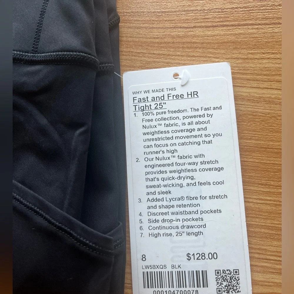 Lululemon Fast and Free HR Tight 25” in Black - Picture 5 of 11